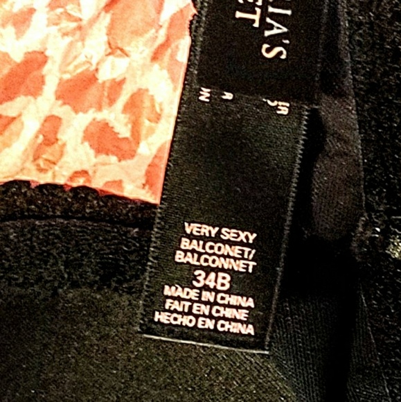 VS VERY SEXY BALCONETTE BLK BRA, 34B - Picture 5 of 8